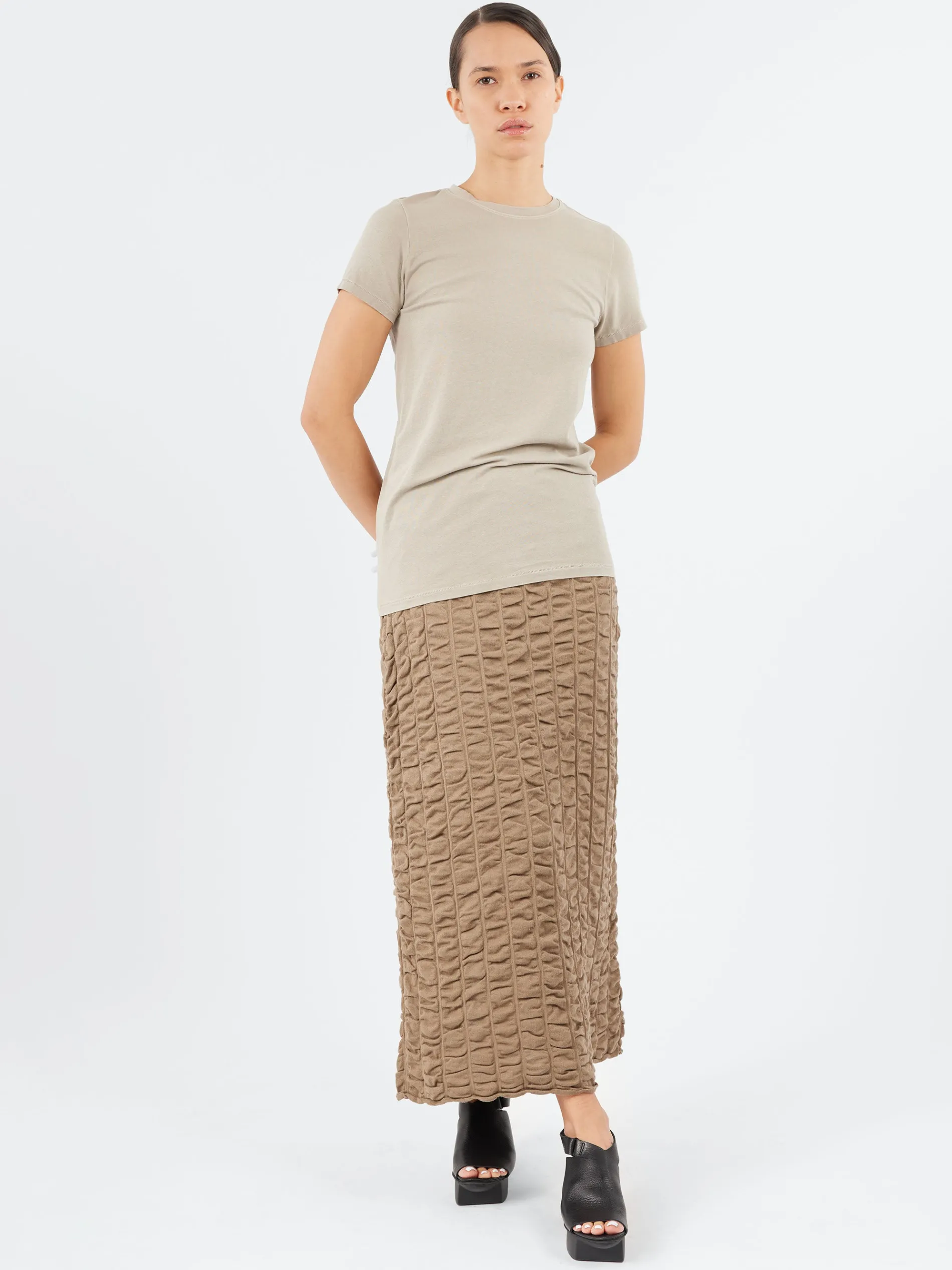 Lauren Manoogian - Bias Baby Tee in Washed Clay