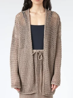 Lauren Manoogian - Big Net Cardigan in Wood