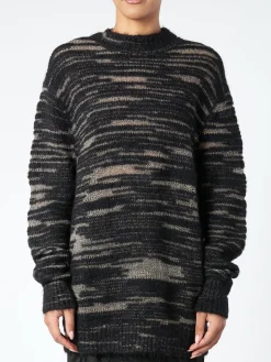Lauren Manoogian - Handknit Threadbare Crewneck in Black