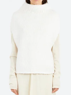 Lauren Manoogian - Handknit Shoulder Shell in White