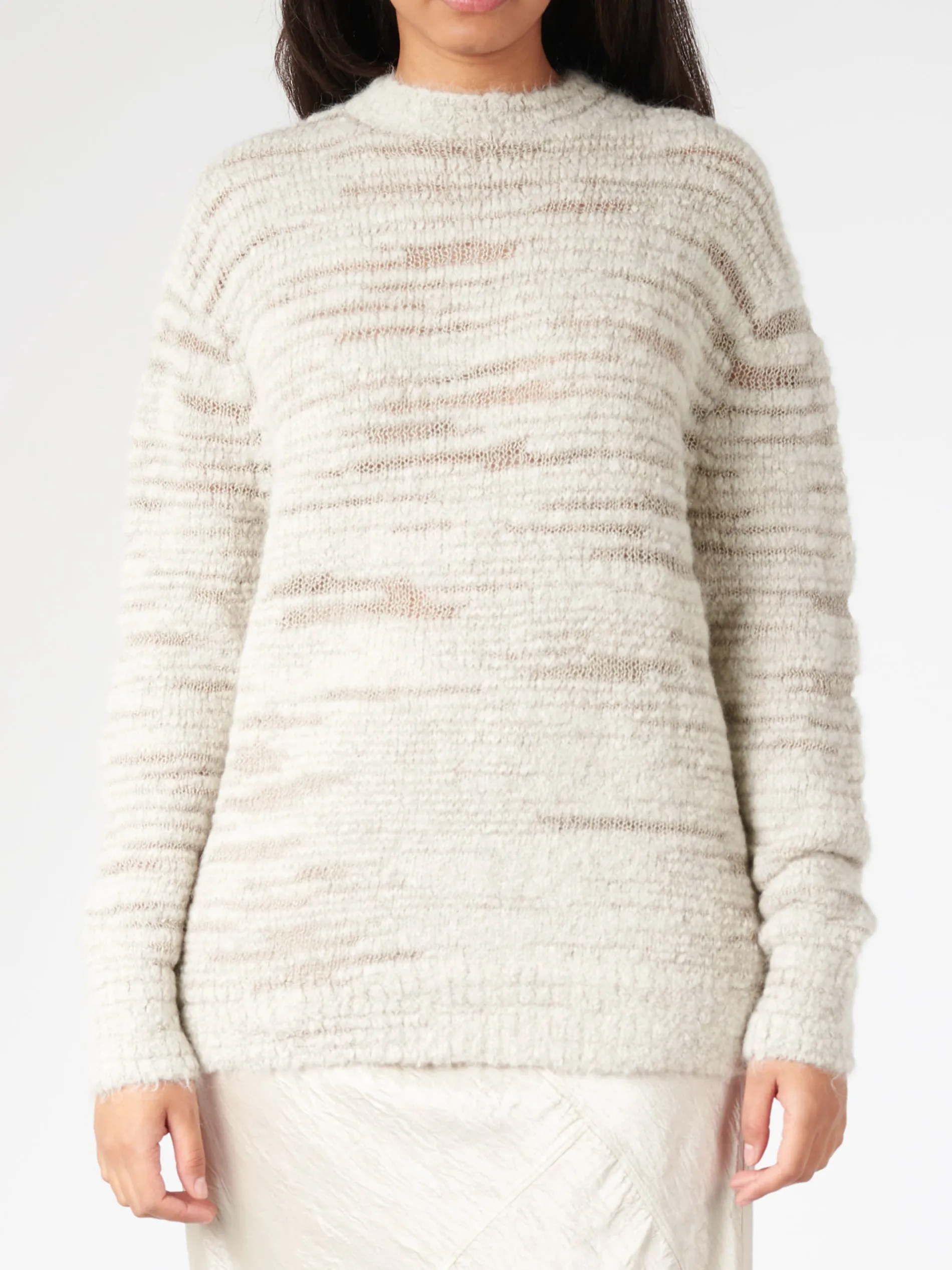 Lauren Manoogian - Handknit Threadbare Crewneck in Carrara