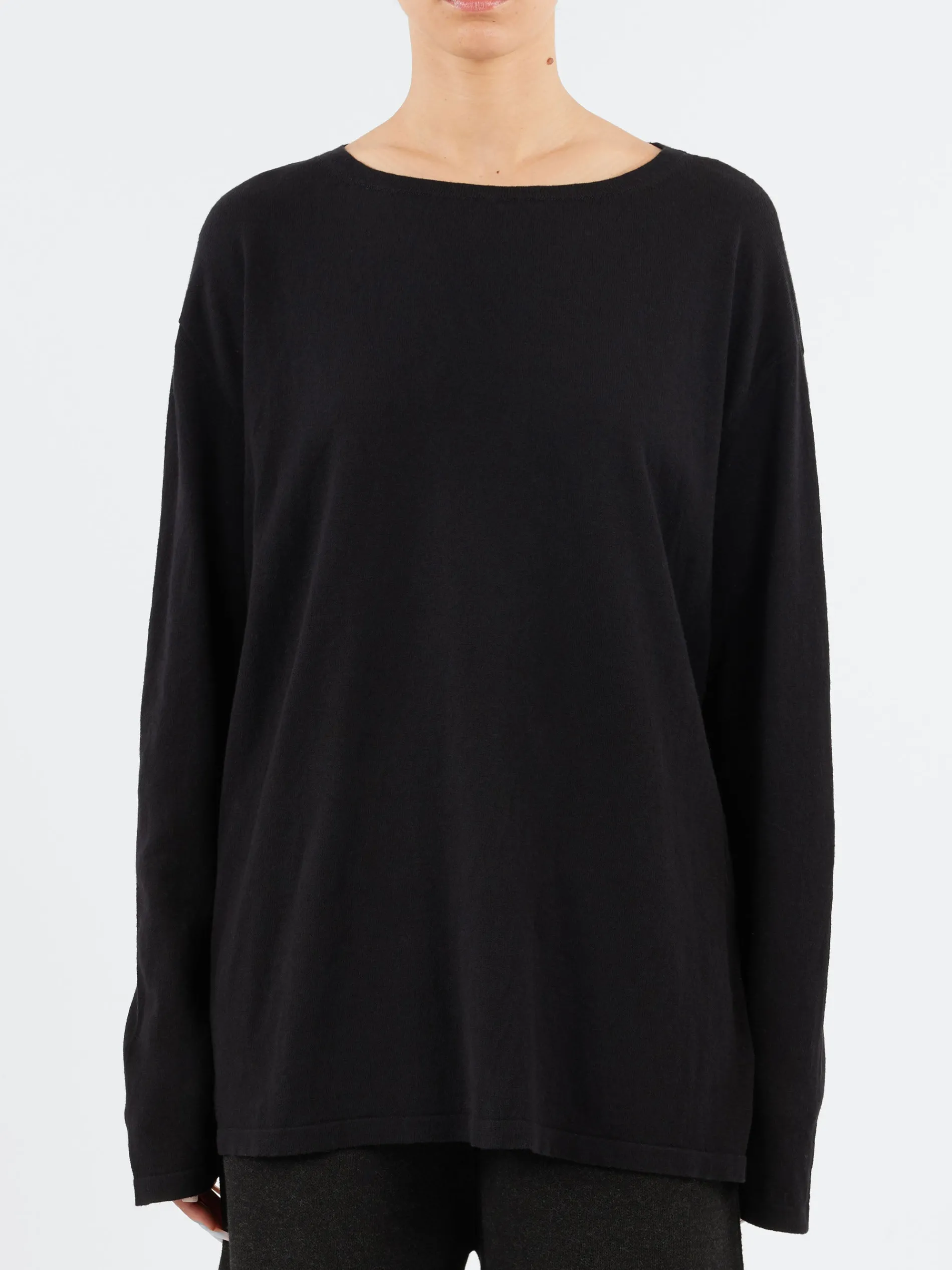 Lauren Manoogian - L/S Boatneck in Black