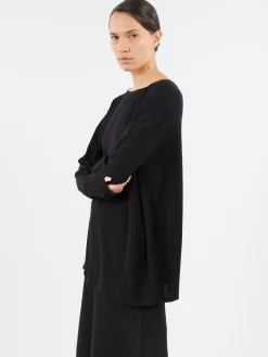 Lauren Manoogian - L/S Boatneck in Black
