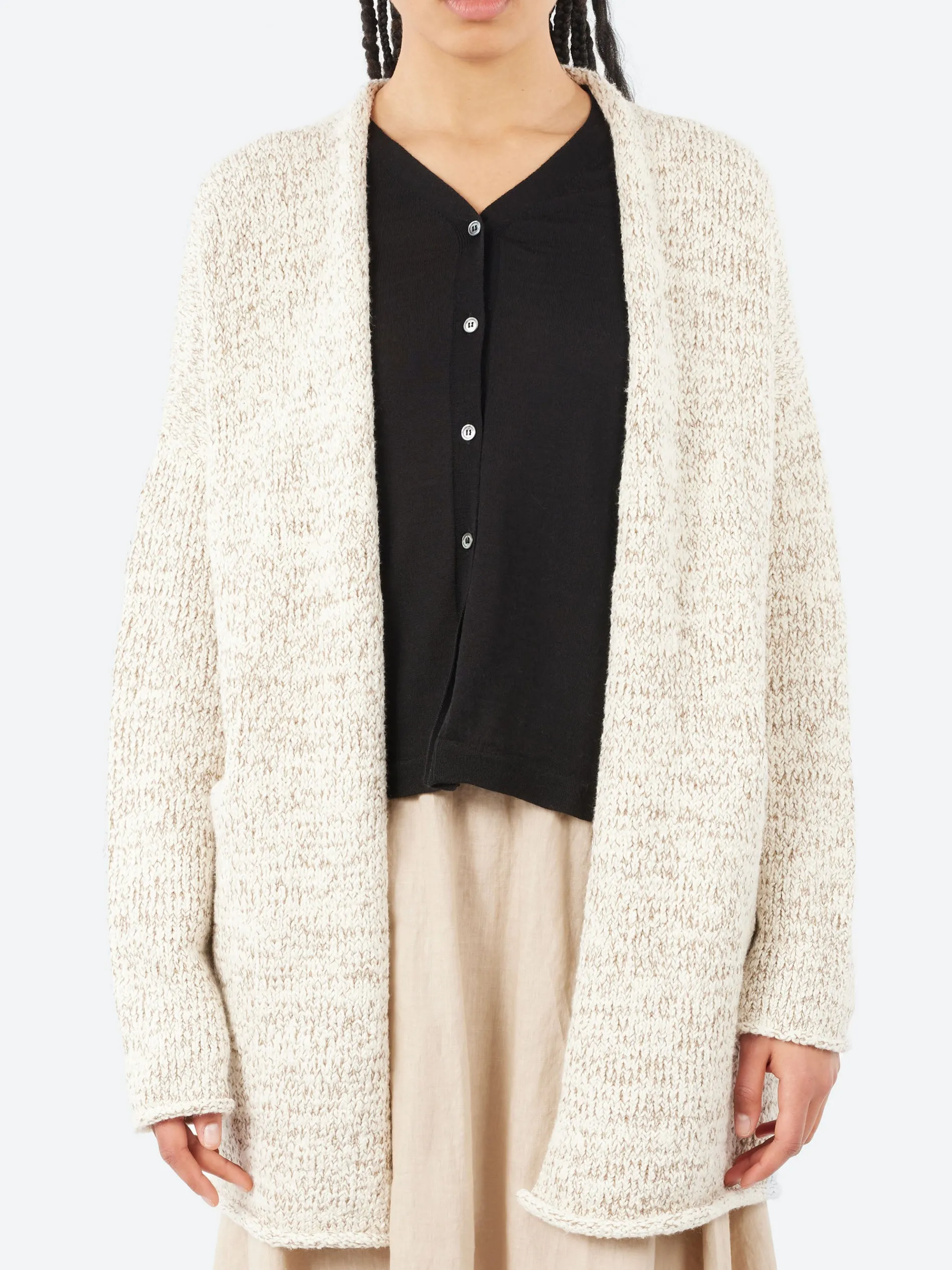 Lauren Manoogian - Marl Cardigan in Raw White