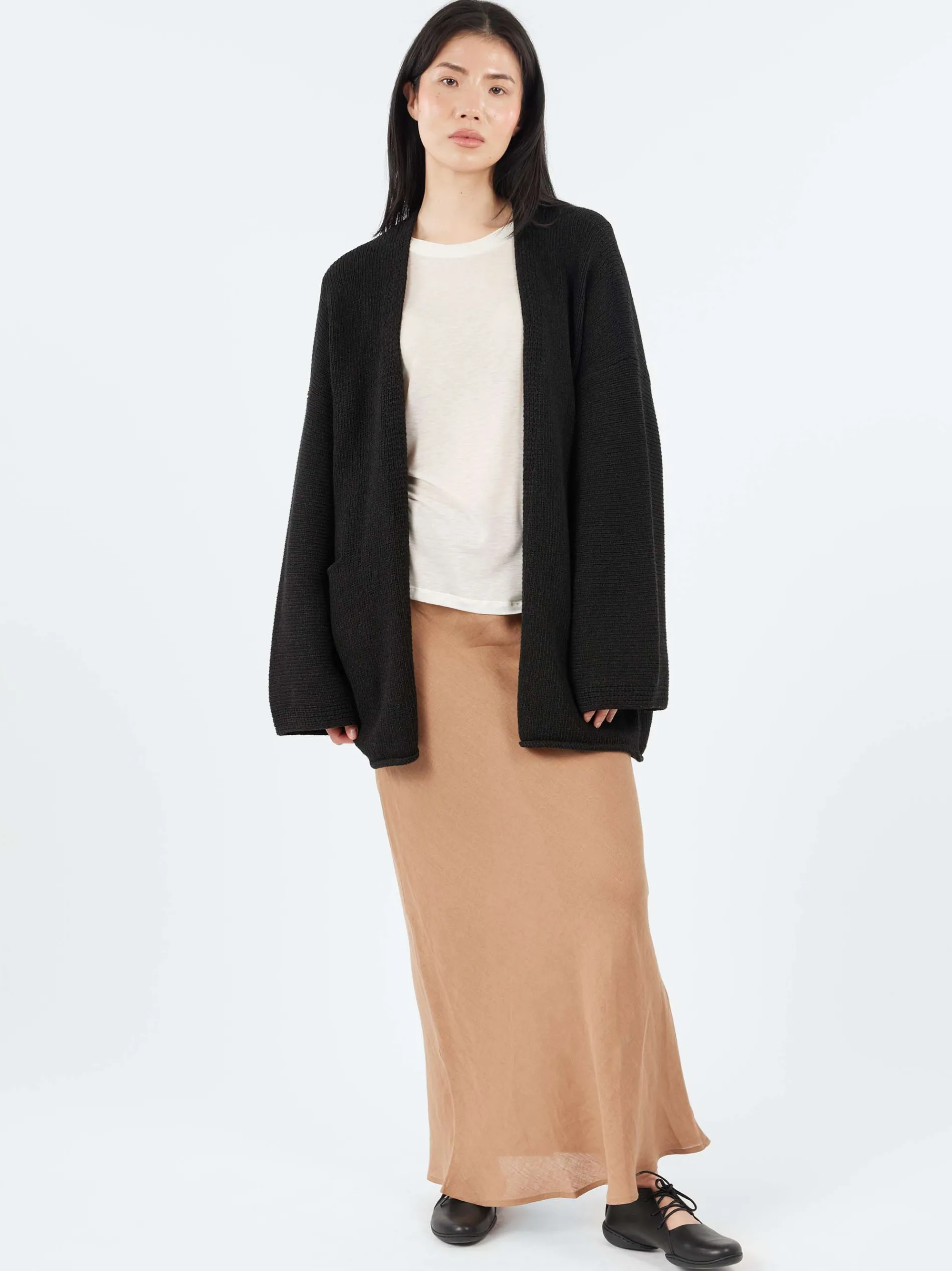 Lauren Manoogian - Open Cardigan in Black Melange