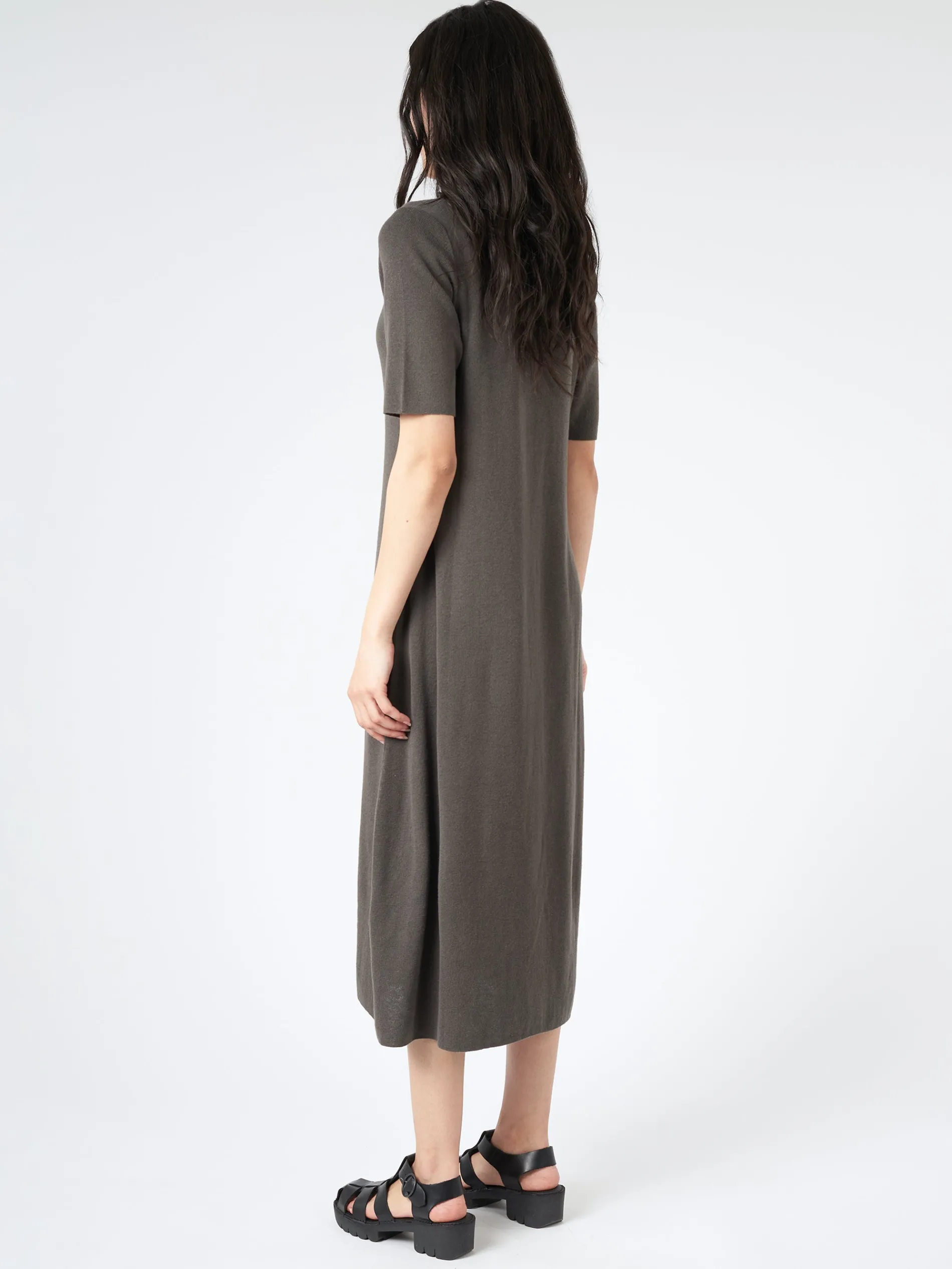 Lauren Manoogian - Rib Henley Dress in Coal