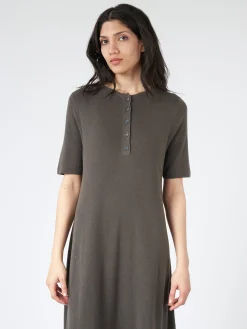 Lauren Manoogian - Rib Henley Dress in Coal