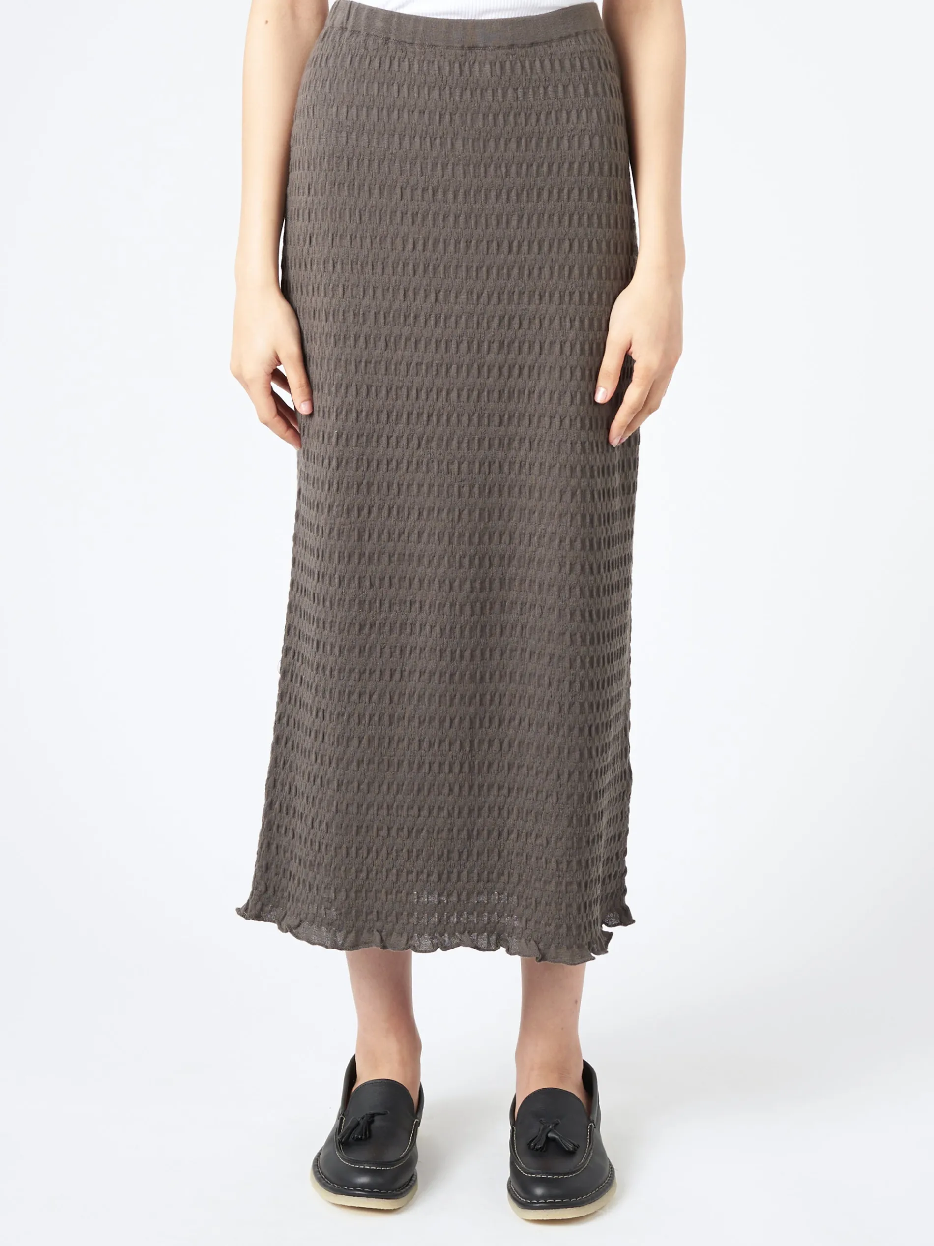 Lauren Manoogian - Smocked Skirt in Coal