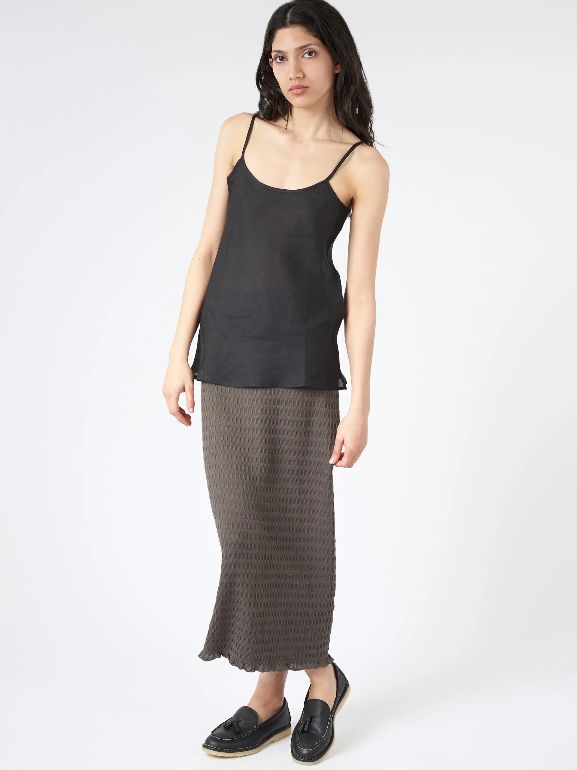 Lauren Manoogian - Smocked Skirt in Coal