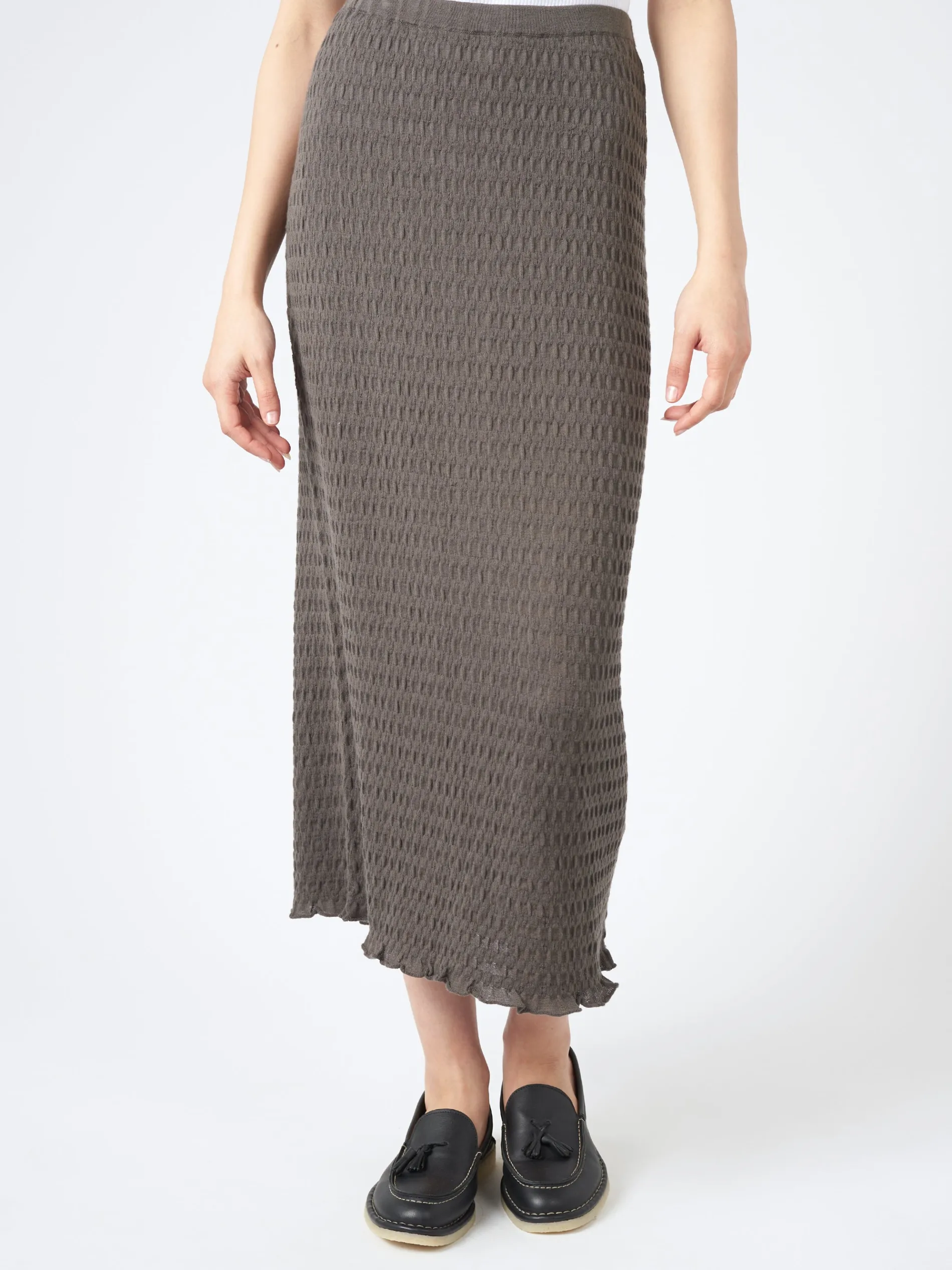 Lauren Manoogian - Smocked Skirt in Coal