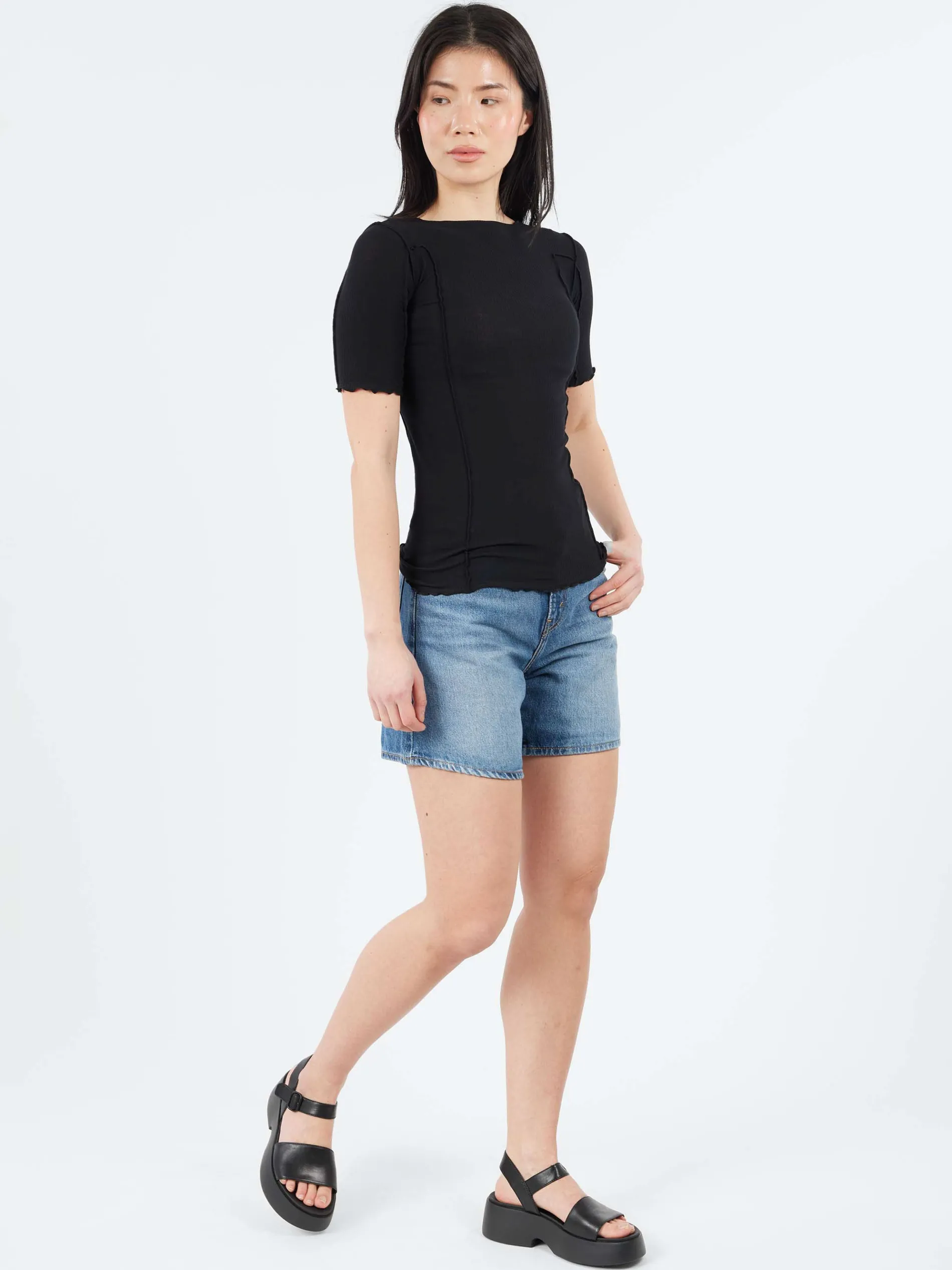 Levi's - High Rise Baggy Short in Worn Memory (Medium Was)