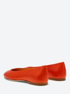 Mara Bini - Allegra Ballet Flats in Orange Seta