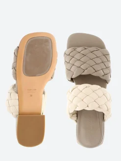 Mara Bini - Bright Sandals in Sage Piuma and Gesso Poi