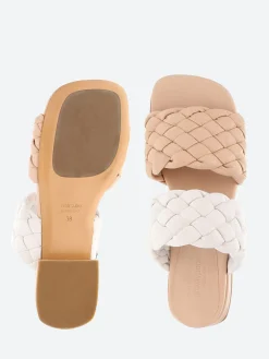 Mara Bini - Bright Sandals in Cipria Piuma and Bianco