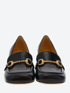 Mara Bini - Tania Heeled Loafer in Nero Seta