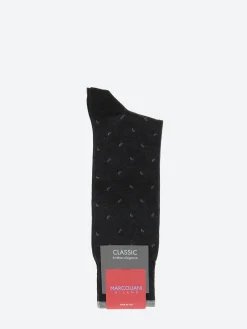 Marcoliani - Micro Paisley Sock in Charcoal