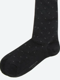 Marcoliani - Micro Paisley Sock in Charcoal