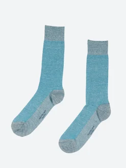 Marcoliani - Piqué Sock in Turquoise