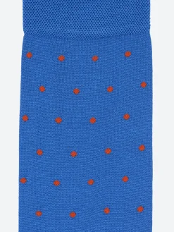 Marcoliani - Polka Dot Sock in Blue/Orange