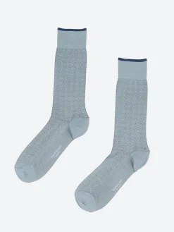 Marcoliani - Varese Pindot Sock in Amalfi Blue