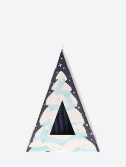 Marcoliani - Xmas Single Pack Sock in Blue and Grey