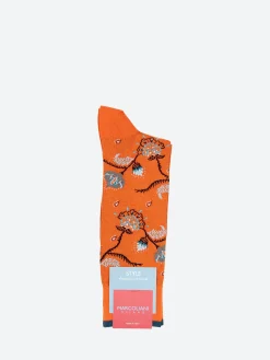 Marcoliani Milano - Mumbai Flower Sock in Orange