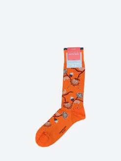 Marcoliani Milano - Mumbai Flower Sock in Orange