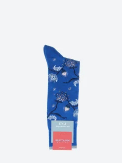 Marcoliani Milano - Mumbai Flower Sock in Royal Blue