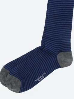 Marcoliani Milano - Palio Stripe Sock in Royal Blue