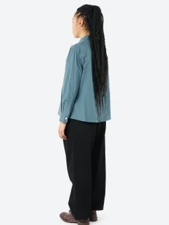 Margaret Howell - MHL Big Pocket Swing Shirt in Mineral Blue