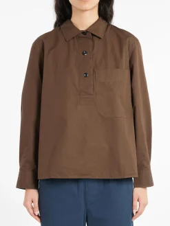 Margaret Howell - MHL Big Pocket Swing Shirt in Carob