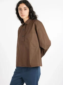 Margaret Howell - MHL Big Pocket Swing Shirt in Carob