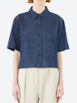 Margaret Howell - MHL Cropped Uniform Shirt in Indigo