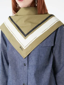 Margaret Howell - MHL Painted Border Scarf in Sage