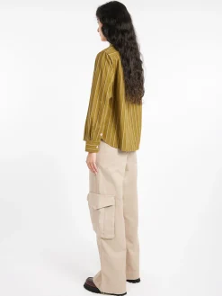 Margaret Howell - MHL Simple Shirt in Light Olive/Off White