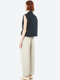 Margaret Howell - MHL Sleeveless Workshirt in Navy