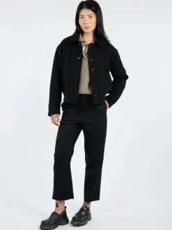 Margaret Howell - Midi Waist Crop Trouser in Dark Navy