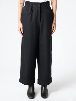 Margaret Howell - Relaxed Crop Flannel Pant in Navy