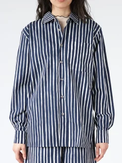 Marimekko - Jokapoika Shirt in Dark Blue and White