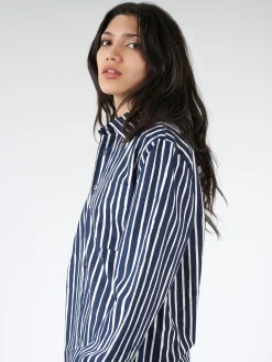 Marimekko - Jokapoika Shirt in Dark Blue and White