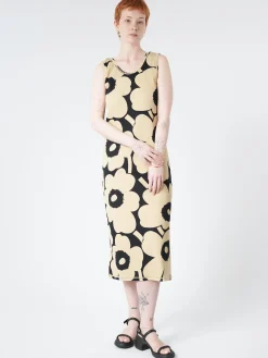 Marimekko - Simpukka Unikko Dress in Beige/Black