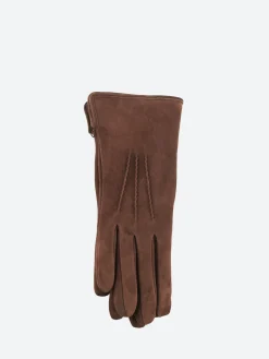 Mario Portolano - 4220 Suede Glove Cashmere Lined in Cognac