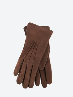 Mario Portolano - 4220 Suede Glove Cashmere Lined in Cognac