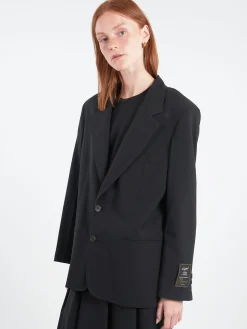 Marni - Blazer with Contrast Stitching in Black