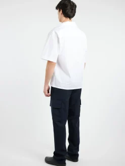 Marni - Bowling Shirt with Hidden Logo in Lily White
