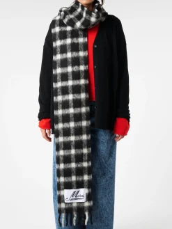 Marni - Brushed Check Scarf in Black