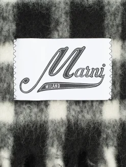 Marni - Brushed Check Scarf in Black
