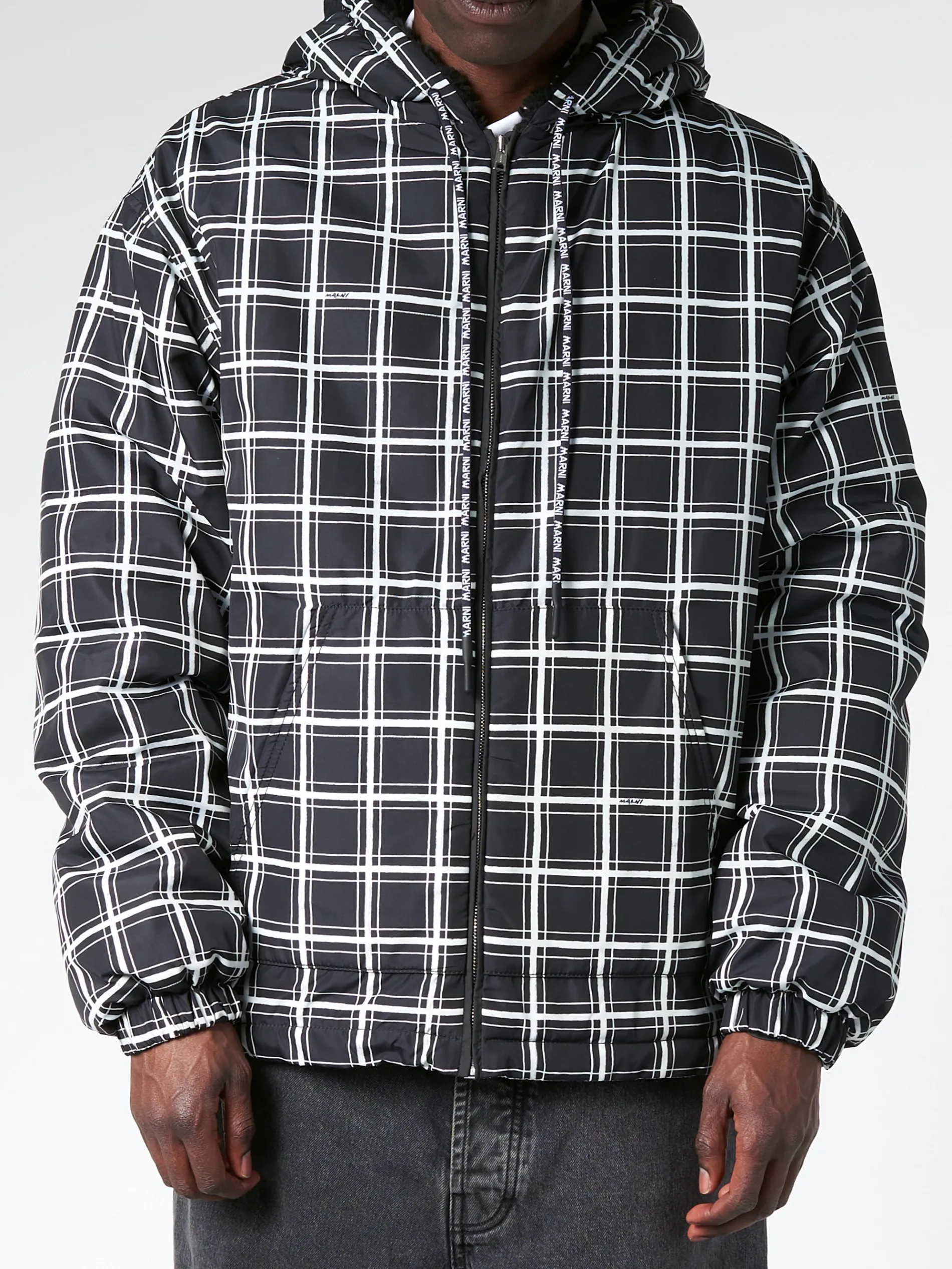 Marni - Checked Jacket in Black and White