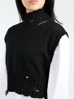 Marni - Cropped Vest in Black