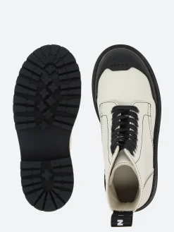 Marni - Dada Combat Boot in Stone White